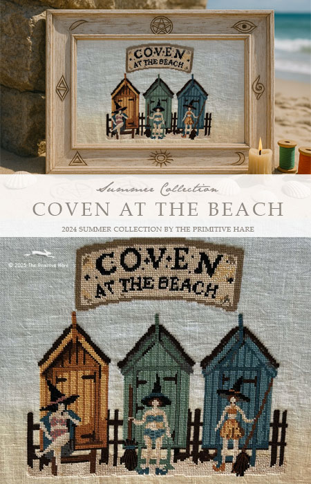 Coven at the Beach - Halloween Cross Stitch Pattern
