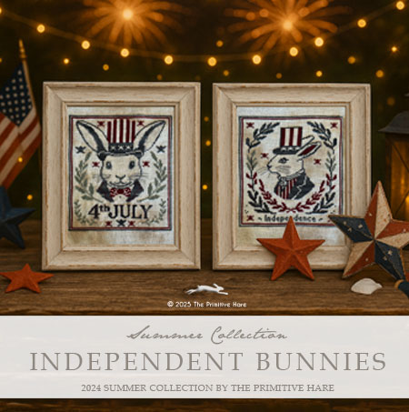 Independent Bunnies - Patriotic Cross Stitch Pattern