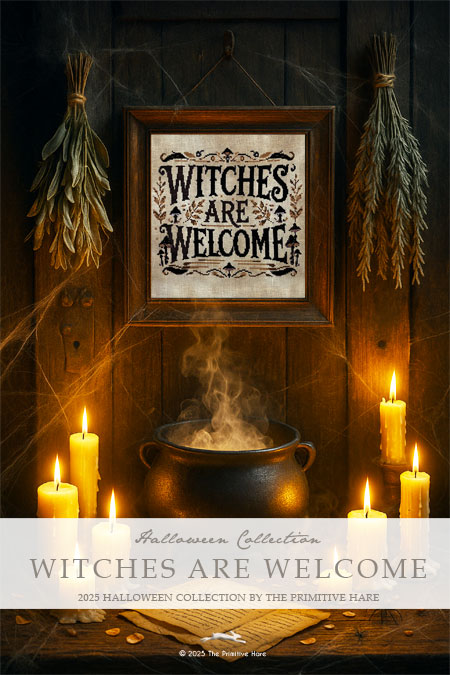 Witches are Welcome - Halloween Cross Stitch Pattern