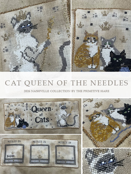 Cats Queen of the Needles - Cross Stitch Pattern