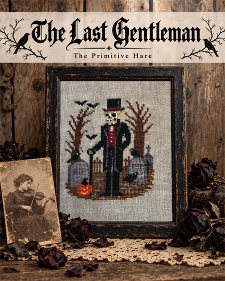 The Last Gentleman - Halloween Cross Stitch Pattern, zoomed in. Select this picture to zoom back out.