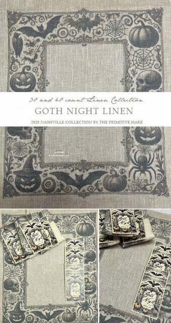 30 Count Goth Night Linen Standard Cut