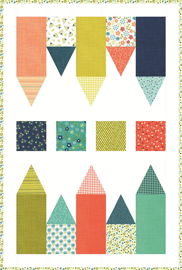 Colorful - Quilt Pattern, zoomed in. Select this picture to zoom back out.
