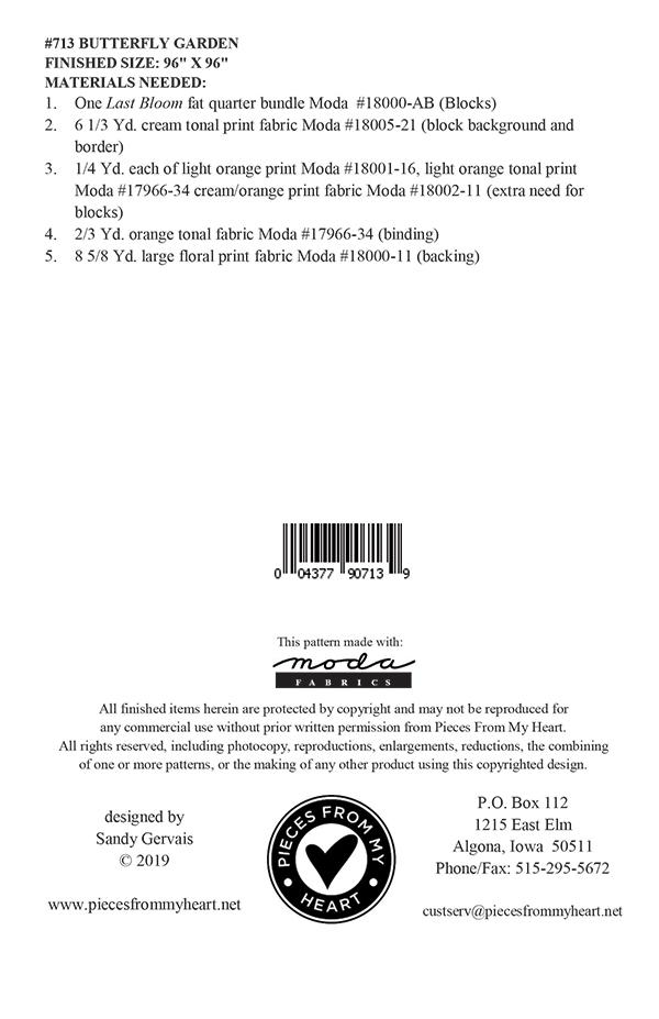 Butterfly Garden - Quilt Pattern