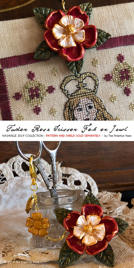 Tudor Rose - Scissor Fob