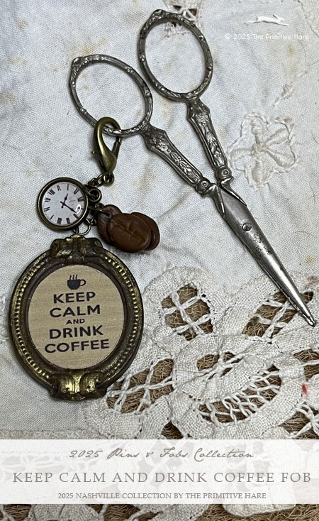 Keep Calm and Drink Coffee Scissor Fob