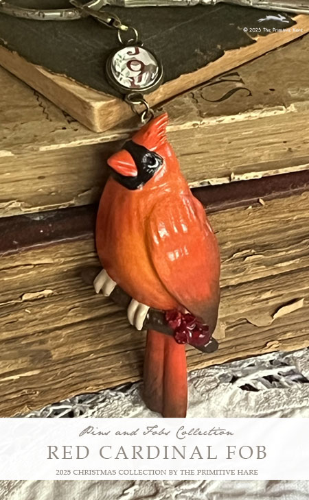 Cardinal Christmas Scissor Fob