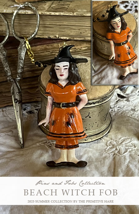 Beach Witch Halloween Scissor Fob