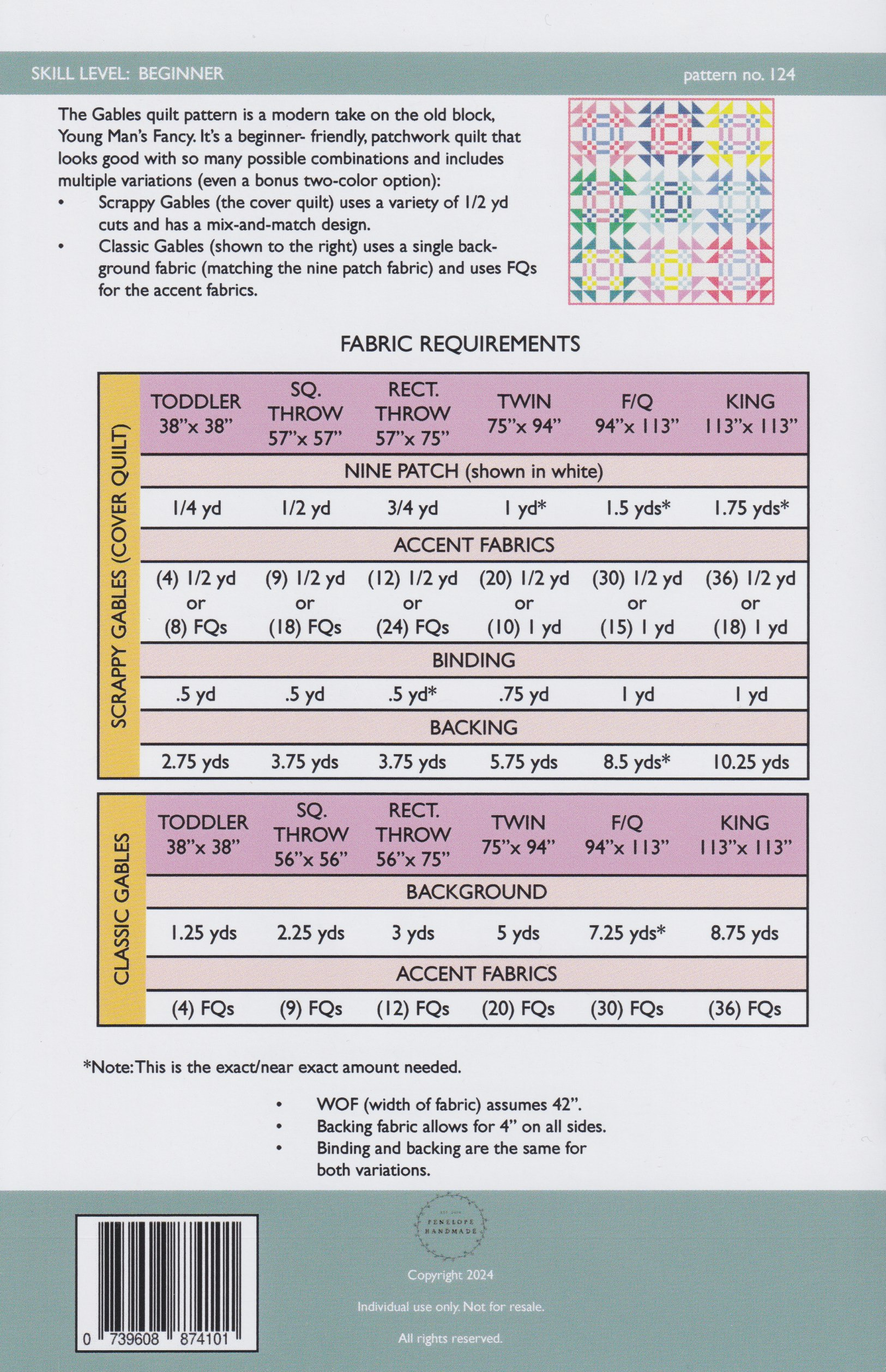 Gables - Quilt Pattern