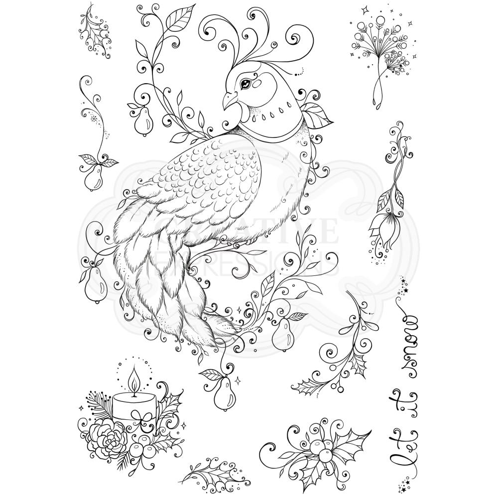 In A Pear Tree - Christmas A5 Clear Stamp