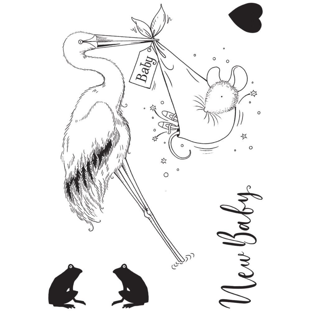 Stork Mouse - Clear Stamp Set