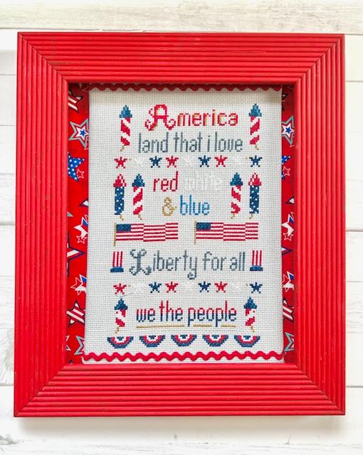 Red, White, and Blue - Patriotic Cross Stitch Pattern