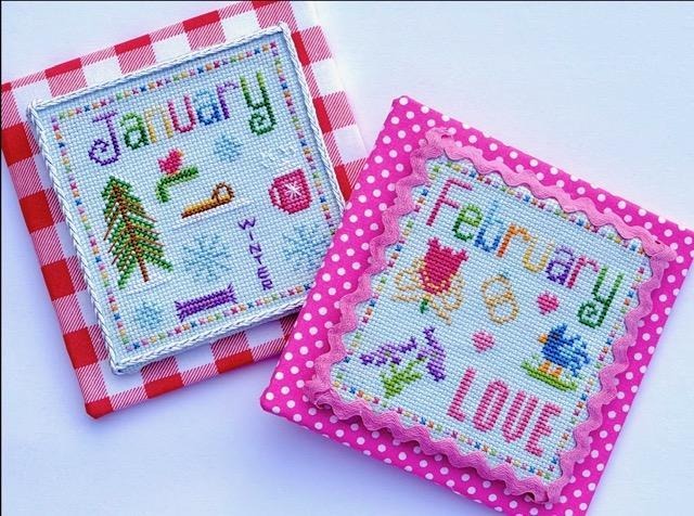 January & February-A Year In Little Stitches - Cross Stitch