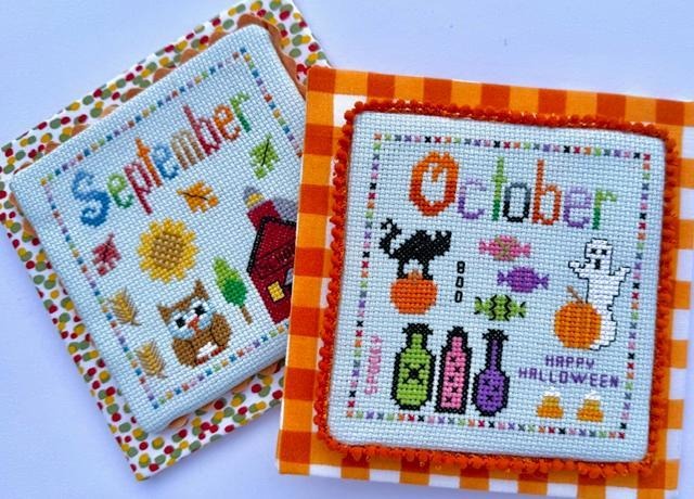 September & October-A Year In Little Stitches - Cross Stitch