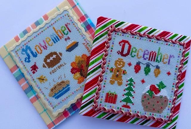 November & December-A Year In Little Stitches - Cross Stitch