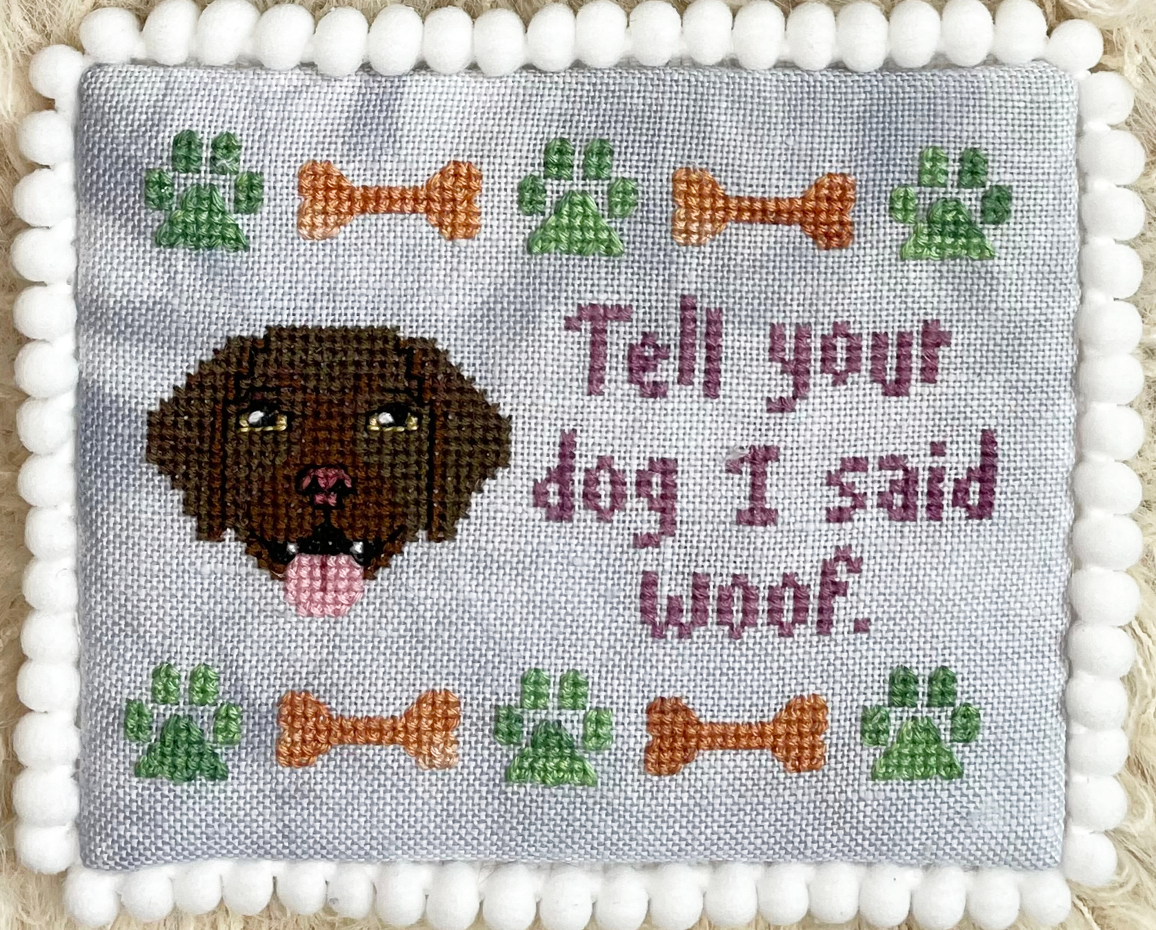 Tell Your Dog - Cross Stitch Pattern