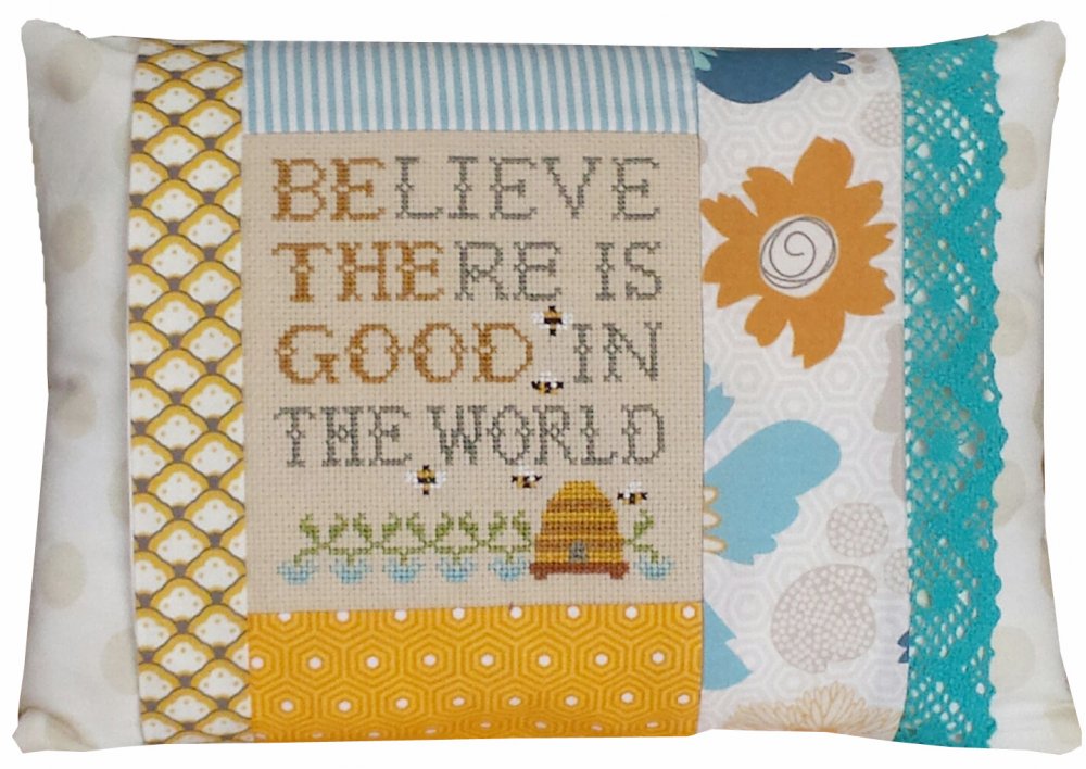 Good in the World Pillow - Cross Stitch Kit