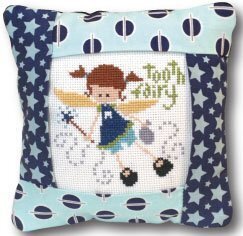 Tooth Fairy Pillow (Blue Version) - Cross Stitch Kit