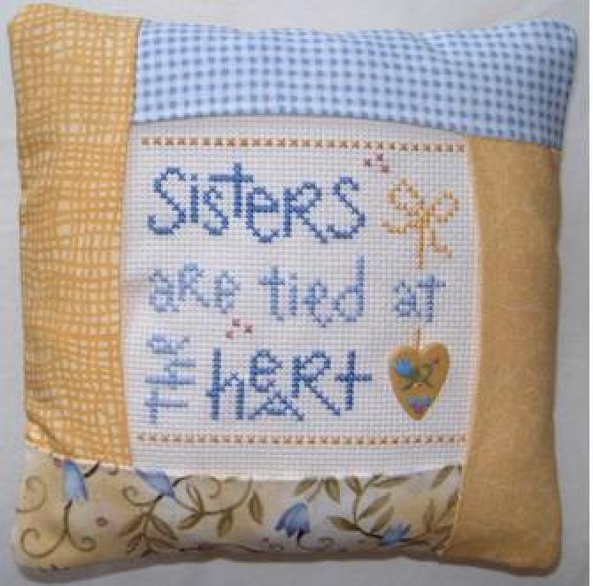 Sisters Pillow Kit - Cross Stitch Kit