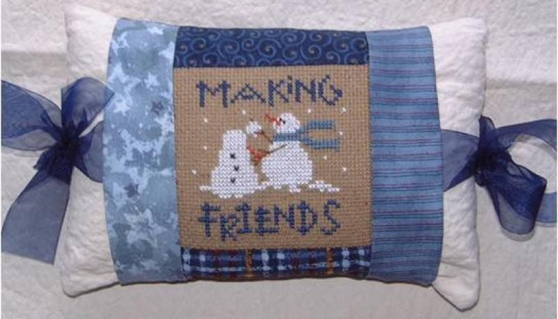Making Friends Pillow - Cross Stitch Kit