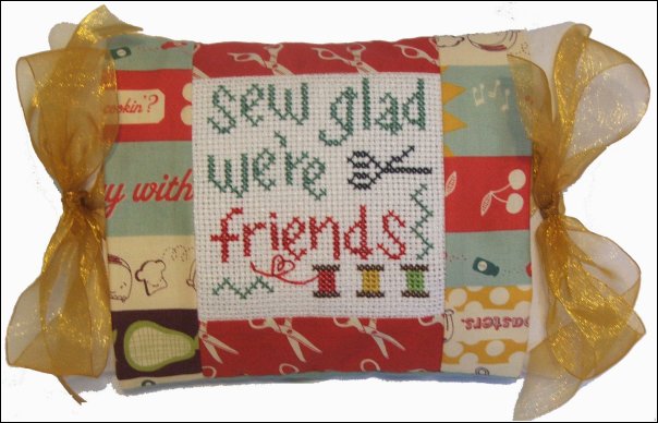 Sew Glad We're Friends Pillow - Cross Stitch Kit