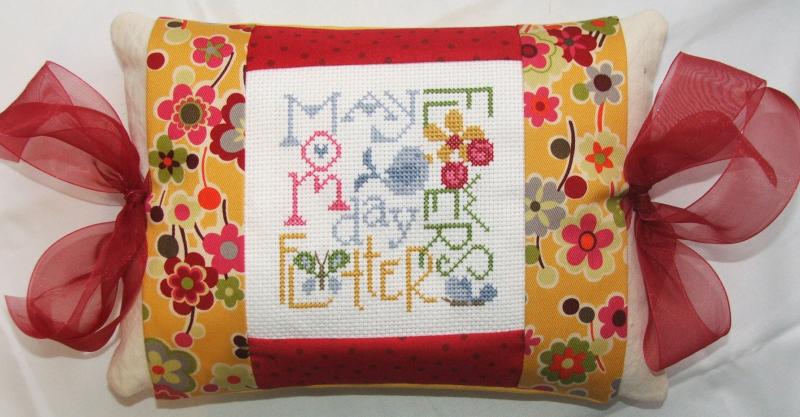 May Expressions Pillow - Cross Stitch Kit