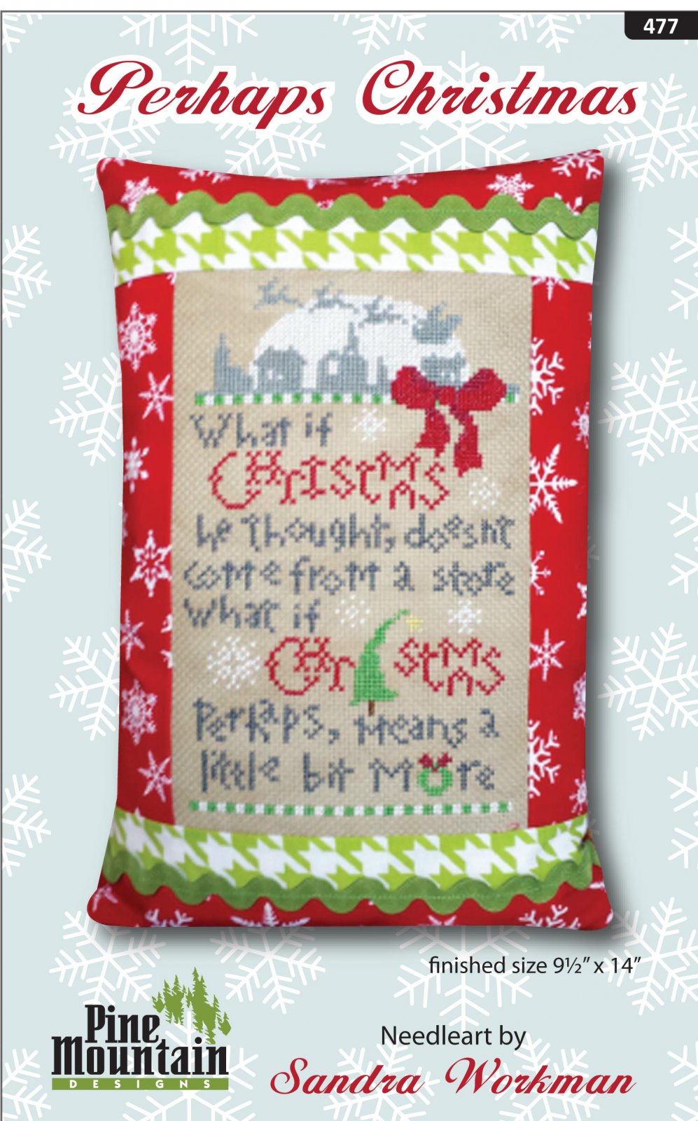 Perhaps Christmas Pillow - Cross Stitch Kit