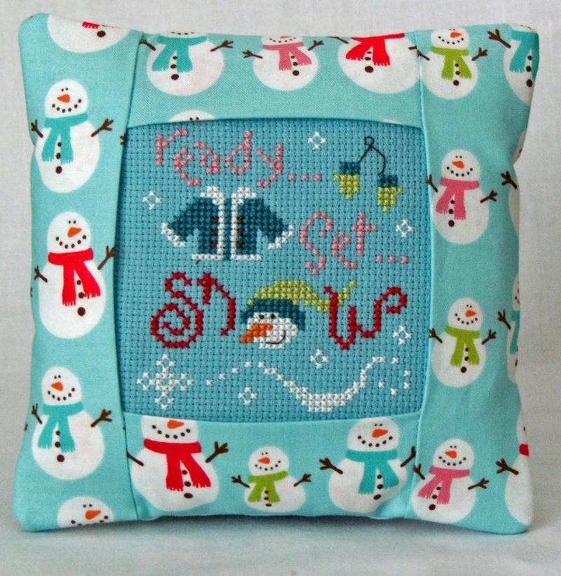 Ready Set Snow Pillow Kit - Cross Stitch Kit