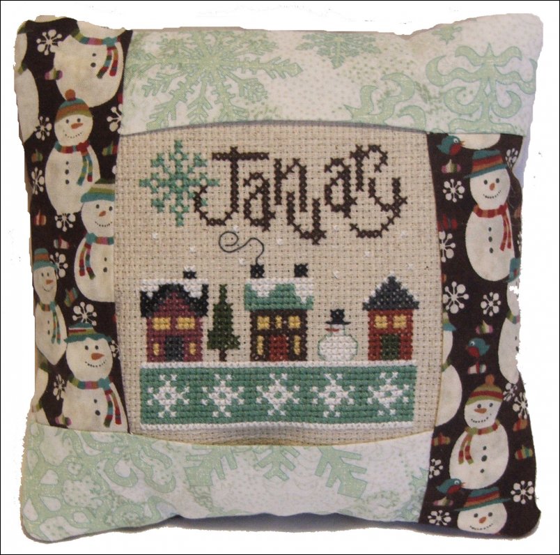 January 2011 Small Pillow Kit - Cross Stitch Kit