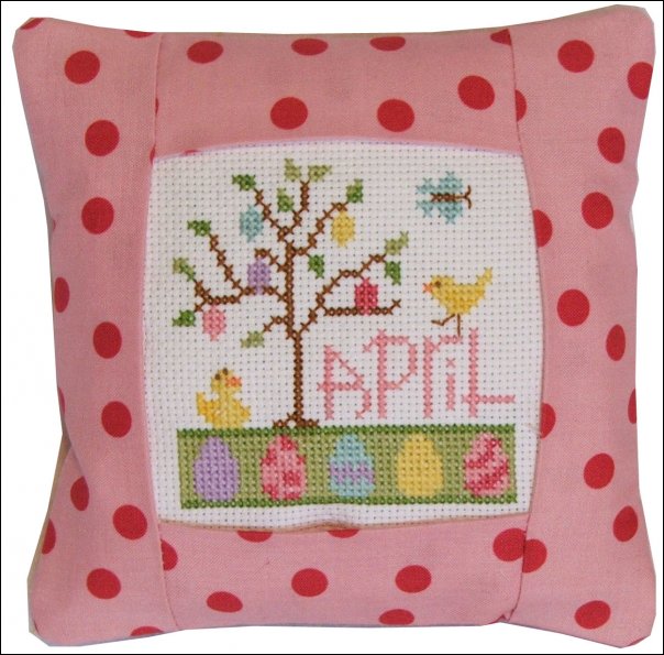 April 2011 Small Pillow Kit - Cross Stitch Kit