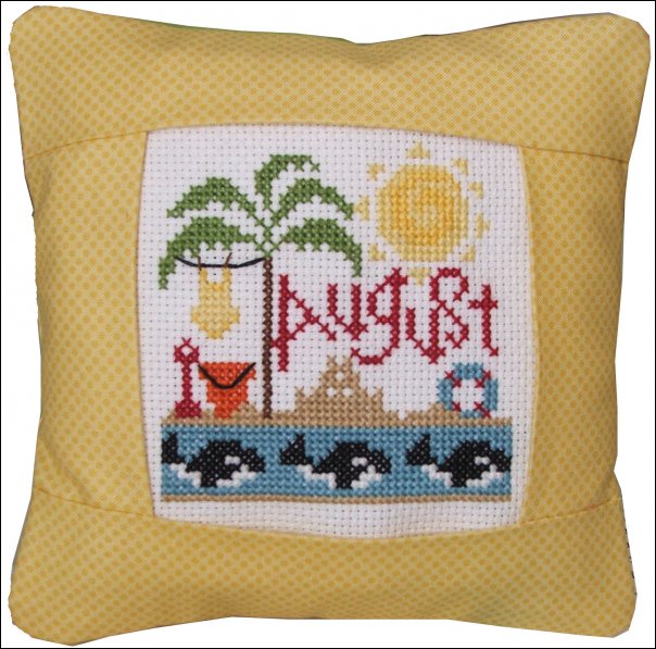August 2011 Small Pillow Kit - Cross Stitch Kit