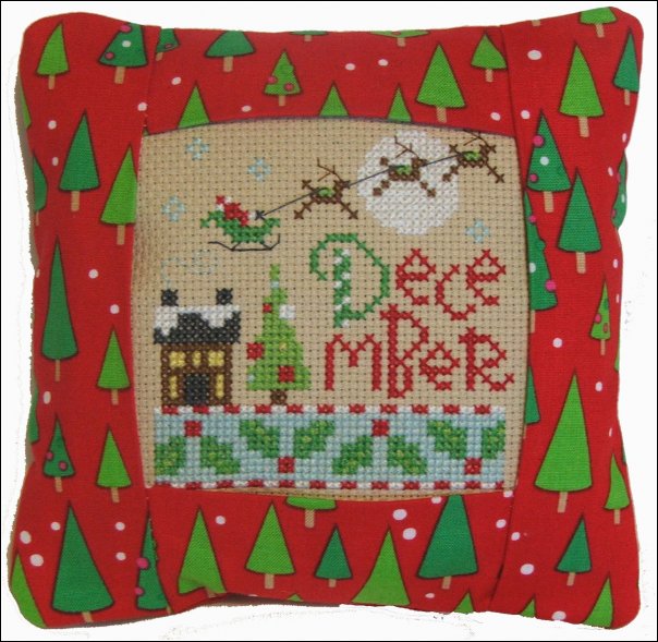 December 2011 Small Pillow Kit - Cross Stitch Kit