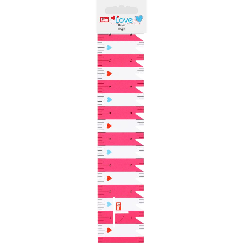 8" Prym Love Ruler - Pink