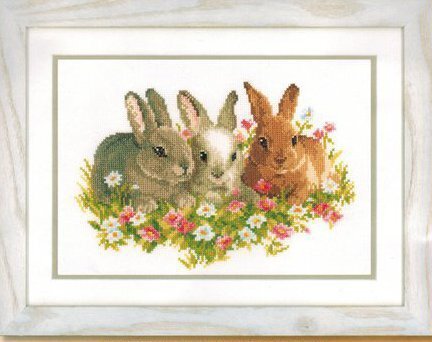 Flower Bunnies - Cross Stitch Kit