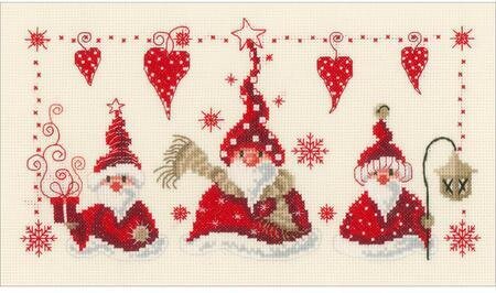 Cheerful Santas - Cross Stitch Kit