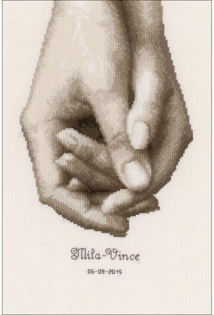 Hand In Hand On Aida - Cross Stitch Kit
