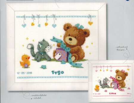 Bear & Present - Cross Stitch Kit