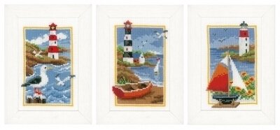 Lighthouse - Set of 3  - Cross Stitch Kit