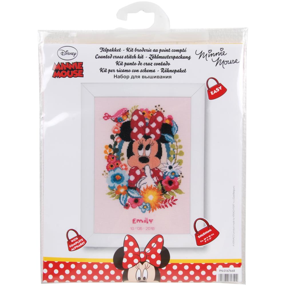 Disney Minnie Shushing Record - Cross Stitch Kit