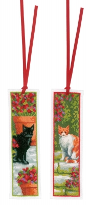 Bookmark Cats (Set of 2) - Cross Stitch Kit
