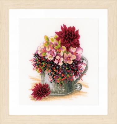 Pink Blush Bouquet - Cross Stitch Kit