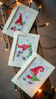 Christmas Gnomes Greeting Cards - Set of 3
