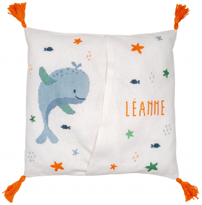 Whales Fun Pajama Bag - Cross Stitch Kit