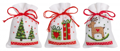 Christmas Figures - Set of 3 Bags - Cross Stitch Kit