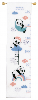 Panda Bear Goes to Sleep - Growth Chart - Cross Stitch Kit