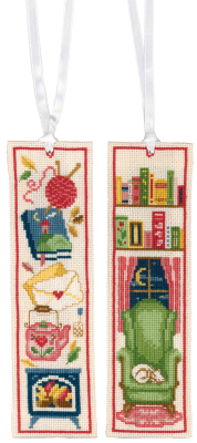 Cozy Reading Bookmarks (set of 2) - Cross Stitch Kit