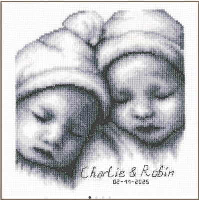 Twins Birth Announcement - Cross Stitch Kit