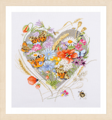 A Heart of Flowers - Cross Stitch Kit