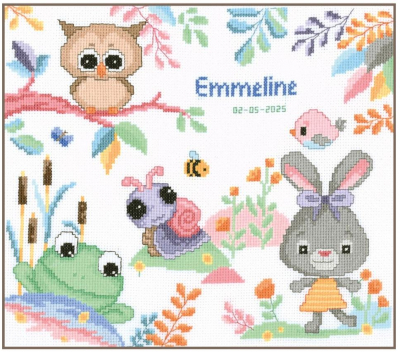 Animals in the Forest Birth Announcement , zoomed in. Select this picture to zoom back out.