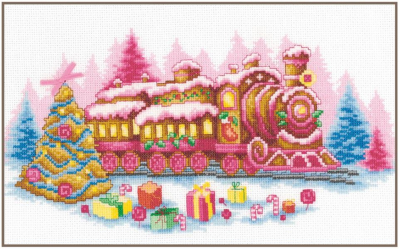Gingerbread Locomotive - Christmas Cross Stitch Kit